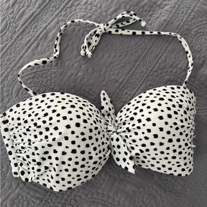 H&M Black and White Polka Dot Bikini Top